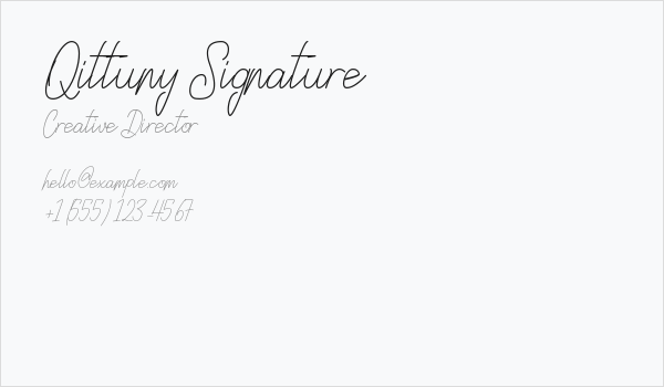 Qittuny Signature Business Card