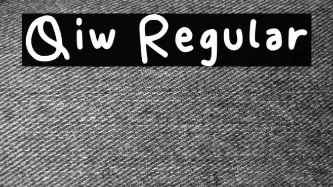 Qiw Regular Шрифта examples
