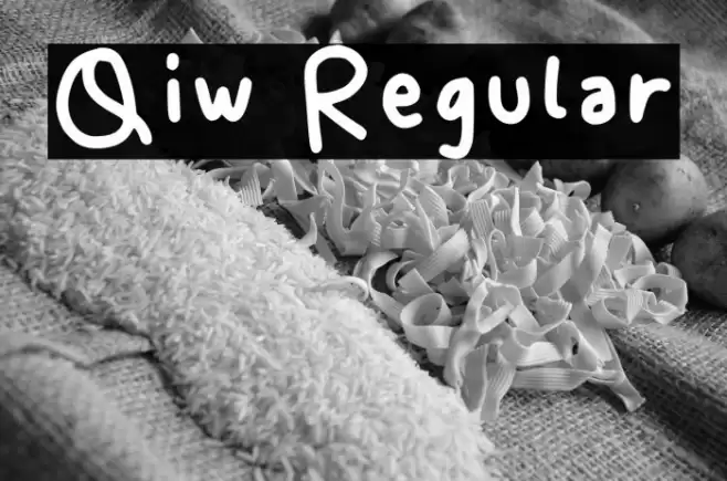 Qiw Regular Шрифта examples