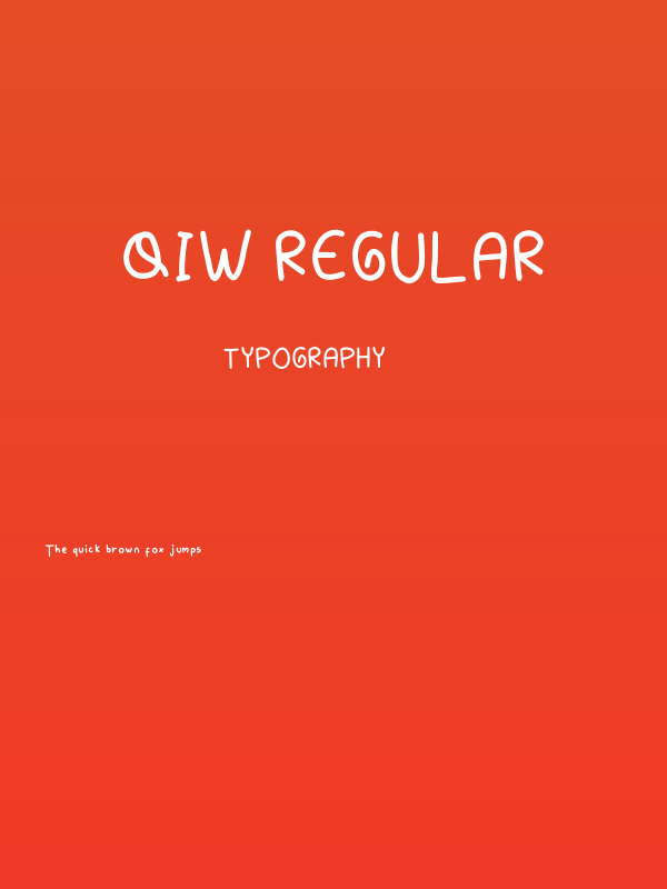 Qiw Regular Poster