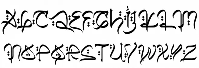 Qiyamu Ramadhan フォント 大文字
