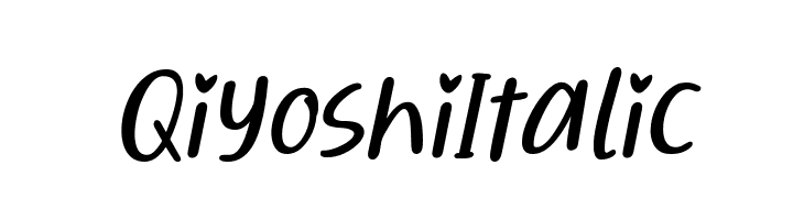 Qiyoshi Italic  Скачать бесплатные шрифты