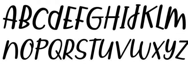 Qiyoshi Italic Caratteri MAIUSCOLE