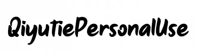 Qiyutie Personal Use  Frei Schriftart Herunterladen
