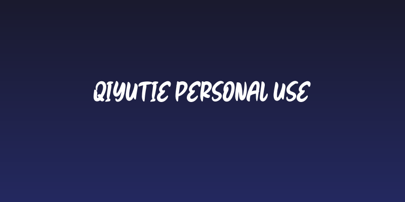 Qiyutie Personal Use Social Header