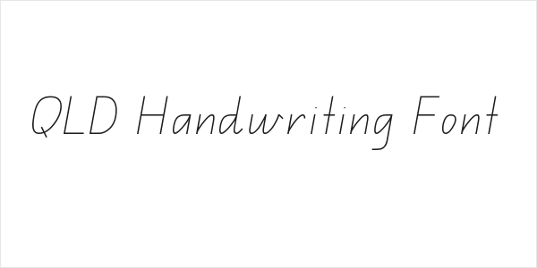 QLD Handwriting Font Logo