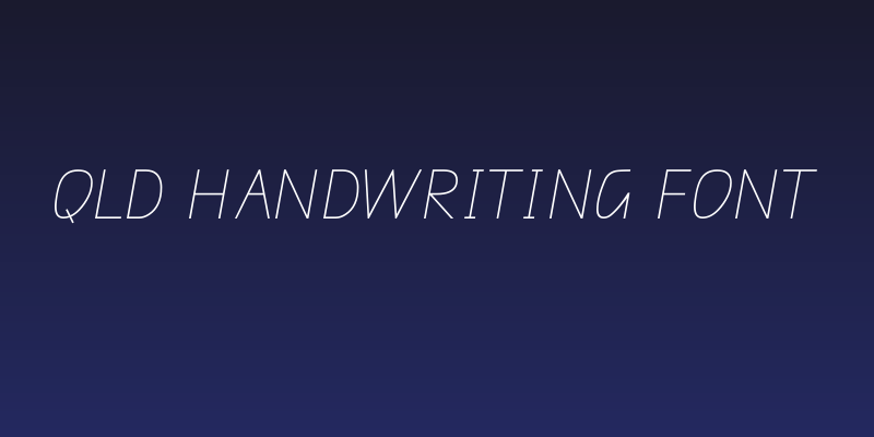 QLD Handwriting Font Social Header