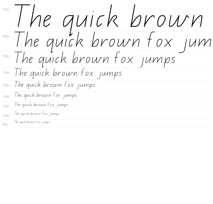 QLD Handwriting Font Waterfall