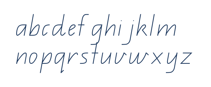 QLD Handwriting Font Lowercase