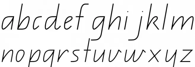 QLD Handwriting Font 字体 小写