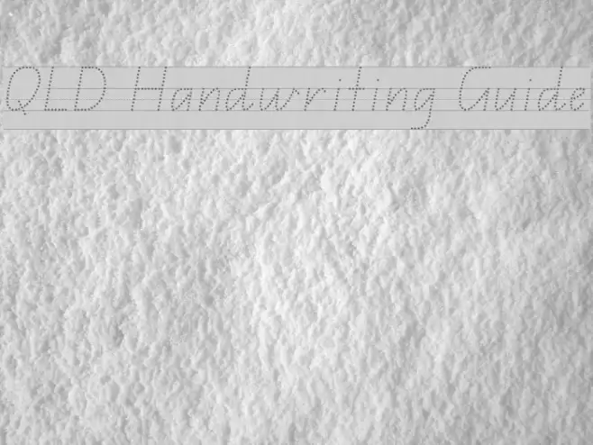 QLD Handwriting Guide Font examples
