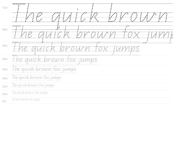 QLD Handwriting Guide Waterfall