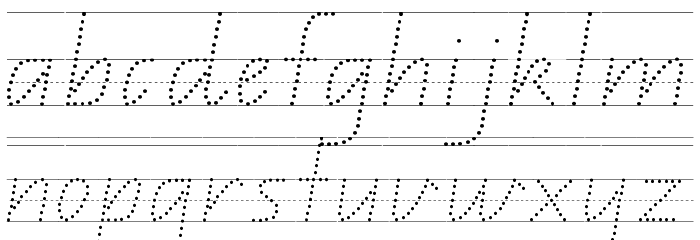 QLD Handwriting Guide Font LOWERCASE