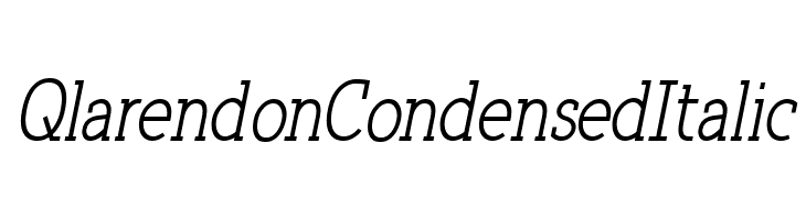 Qlarendon Condensed Italic  les polices de caractères gratuit tlcharger
