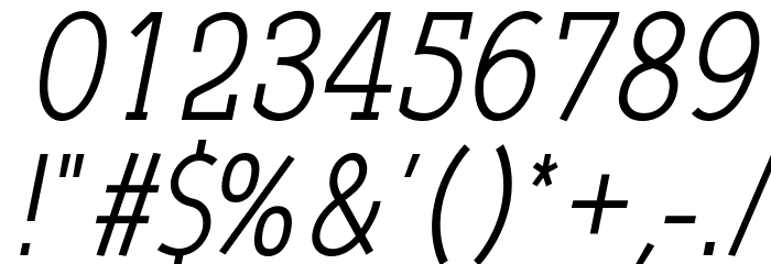 Qlarendon Condensed Italic Font OTHER CHARS