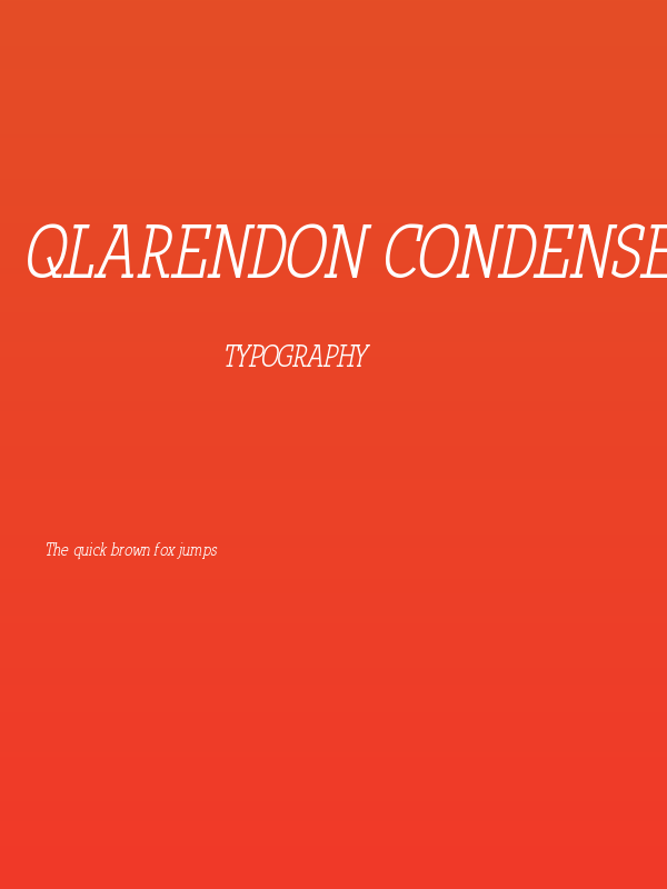 Qlarendon Condensed Italic Poster
