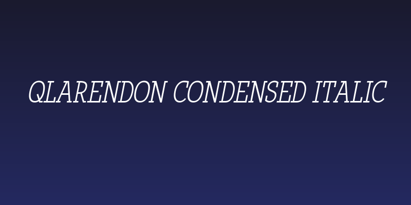 Qlarendon Condensed Italic Social Header