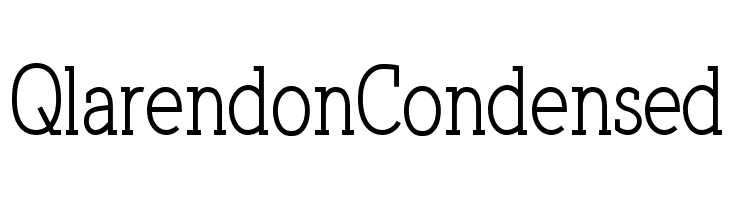 Qlarendon Condensed  Free Fonts Download