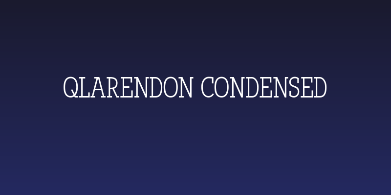Qlarendon Condensed Social Header