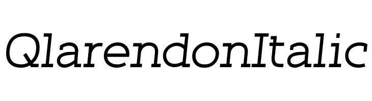 Qlarendon Italic फ़ॉन्ट