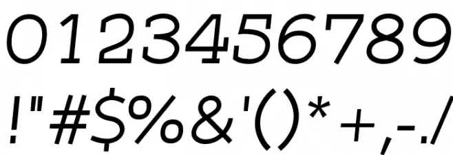 Qlarendon Italic Font OTHER CHARS