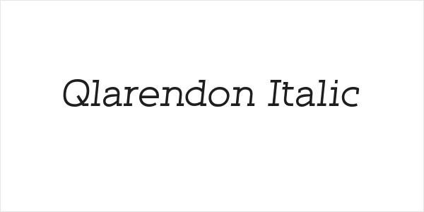 Qlarendon Italic Logo