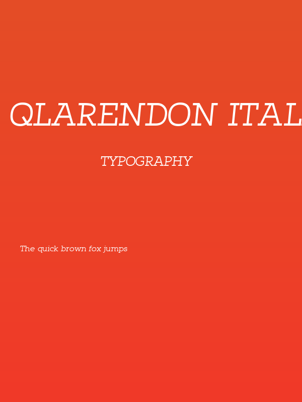 Qlarendon Italic Poster