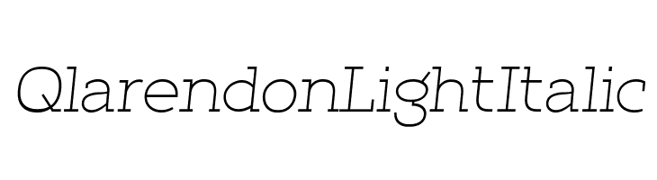 Qlarendon Light Italic  font caratteri gratis