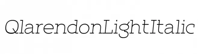 Qlarendon Light Italic  Fuentes Gratis Descargar