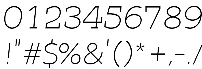 Qlarendon Light Italic Font OTHER CHARS