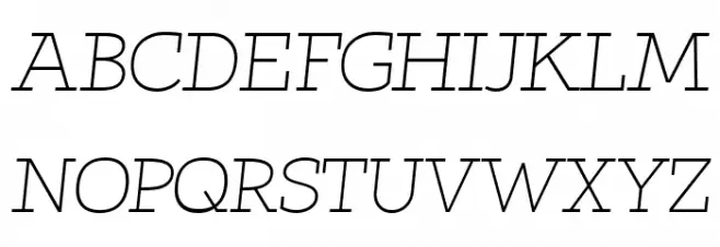 Qlarendon Light Italic خط أحرف كبيرة
