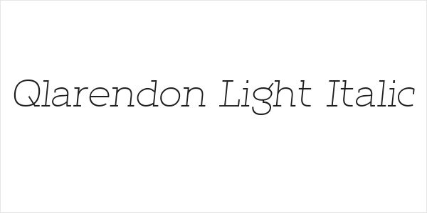 Qlarendon Light Italic Logo