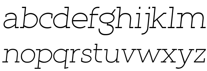 Qlarendon Light Italic Font LOWERCASE
