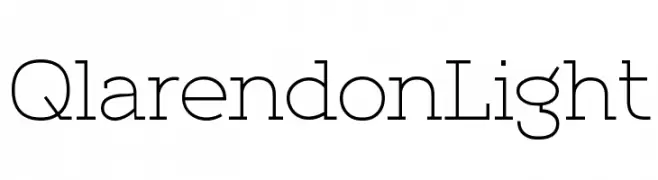Qlarendon Light  font caratteri gratis