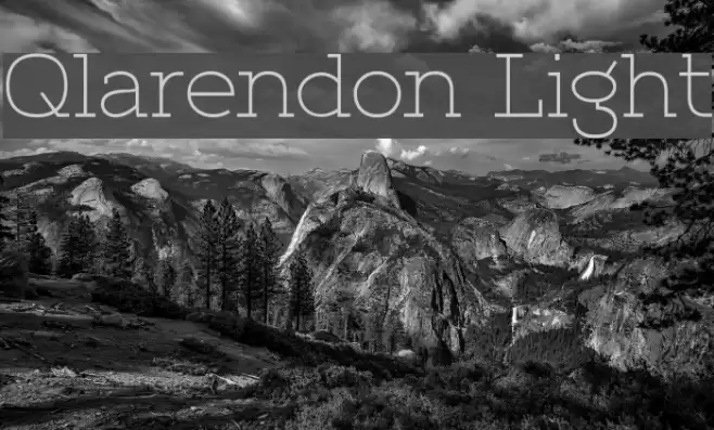 Qlarendon Light Font examples