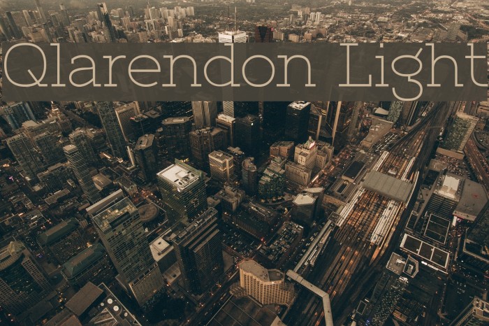 Qlarendon Light لخطوط تنزيل examples