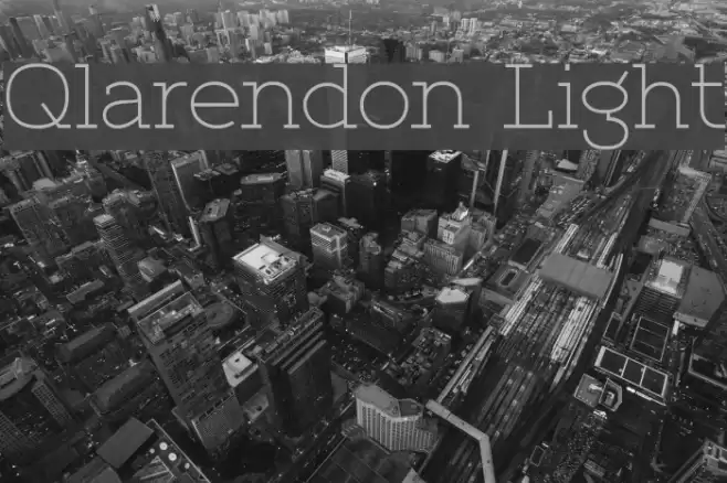 Qlarendon Light Font examples