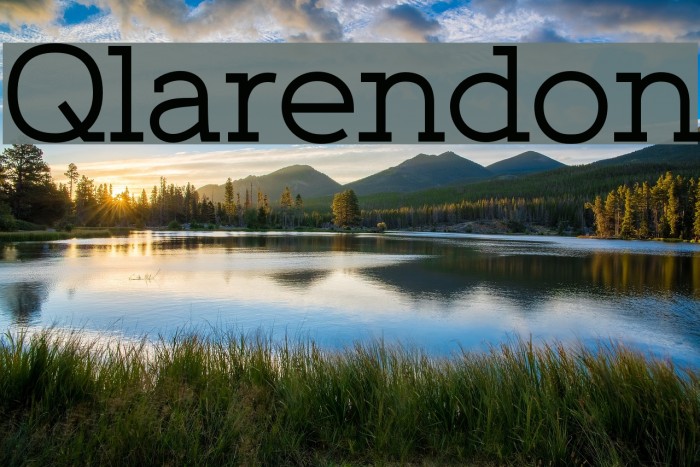 Qlarendon Font examples