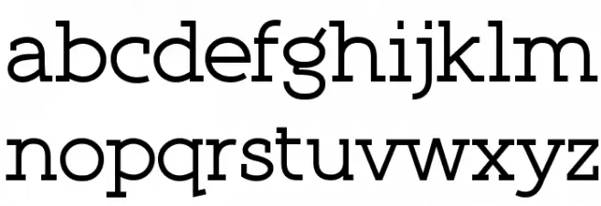 Qlarendon Schriftart Kleinbuchstaben