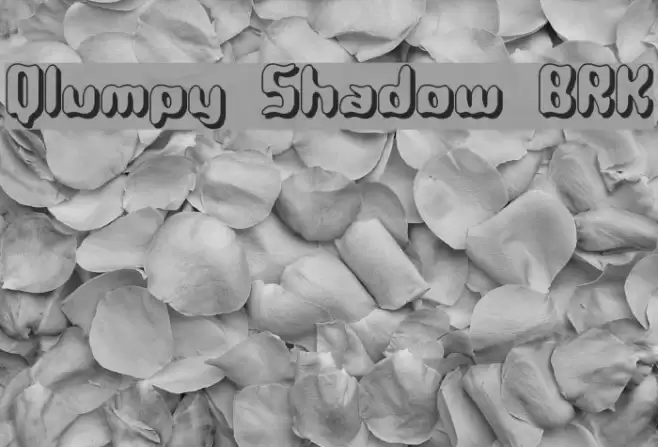 Qlumpy Shadow BRK Font examples