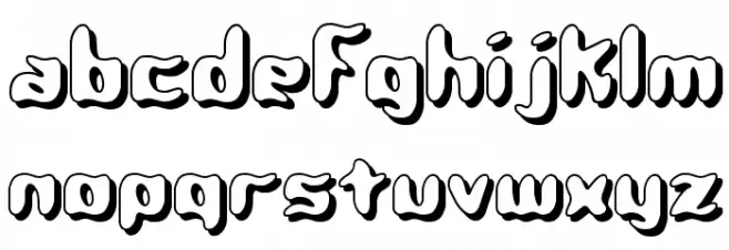 Qlumpy Shadow BRK Schriftart Kleinbuchstaben