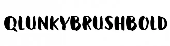 Qlunky Brush Bold  Frei Schriftart Herunterladen