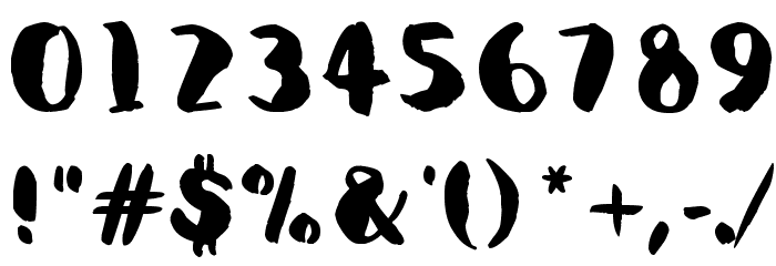 Qlunky Brush Bold Font OTHER CHARS