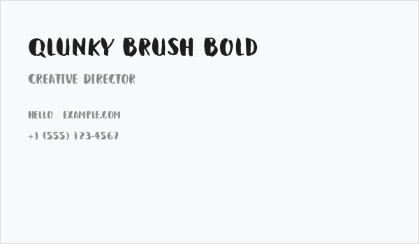 Qlunky Brush Bold Business Card
