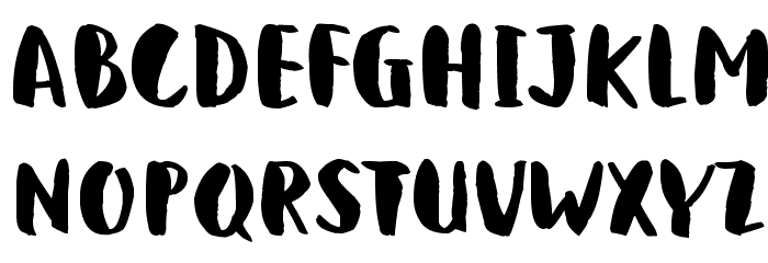 Qlunky Brush Bold Font LOWERCASE
