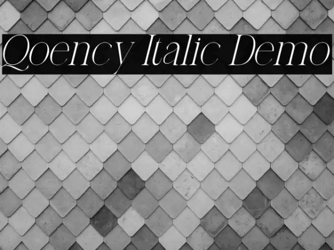 Qoency Italic Demo फ़ॉन्ट examples