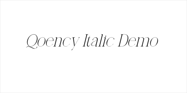 Qoency Italic Demo Logo
