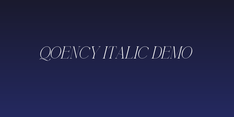 Qoency Italic Demo Social Header