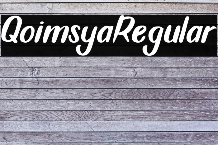 QoimsyaRegular Example 1