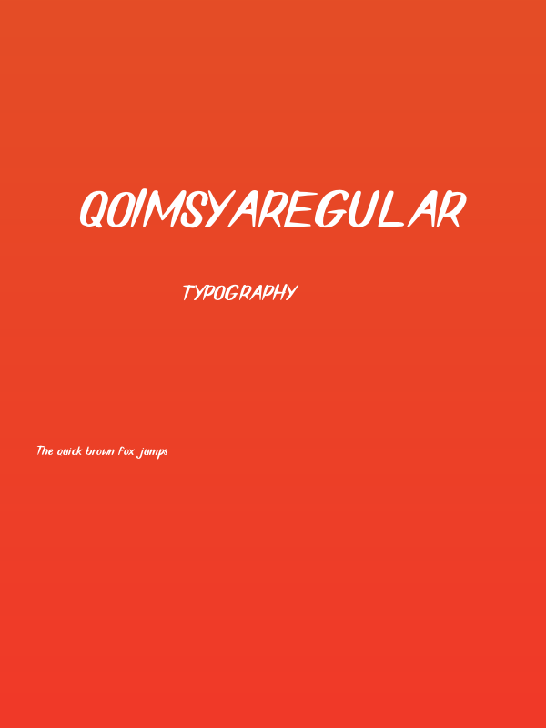 QoimsyaRegular Poster